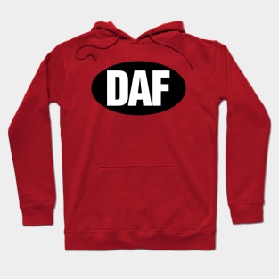 DAF - White On Black. Hoodie